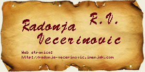 Radonja Večerinović vizit kartica